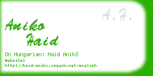 aniko haid business card